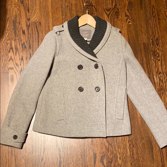 Grey Jcrew coat - Picture 1 of 3